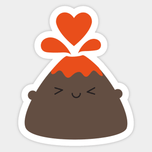 I Lava You Kawaii Volcano Sticker